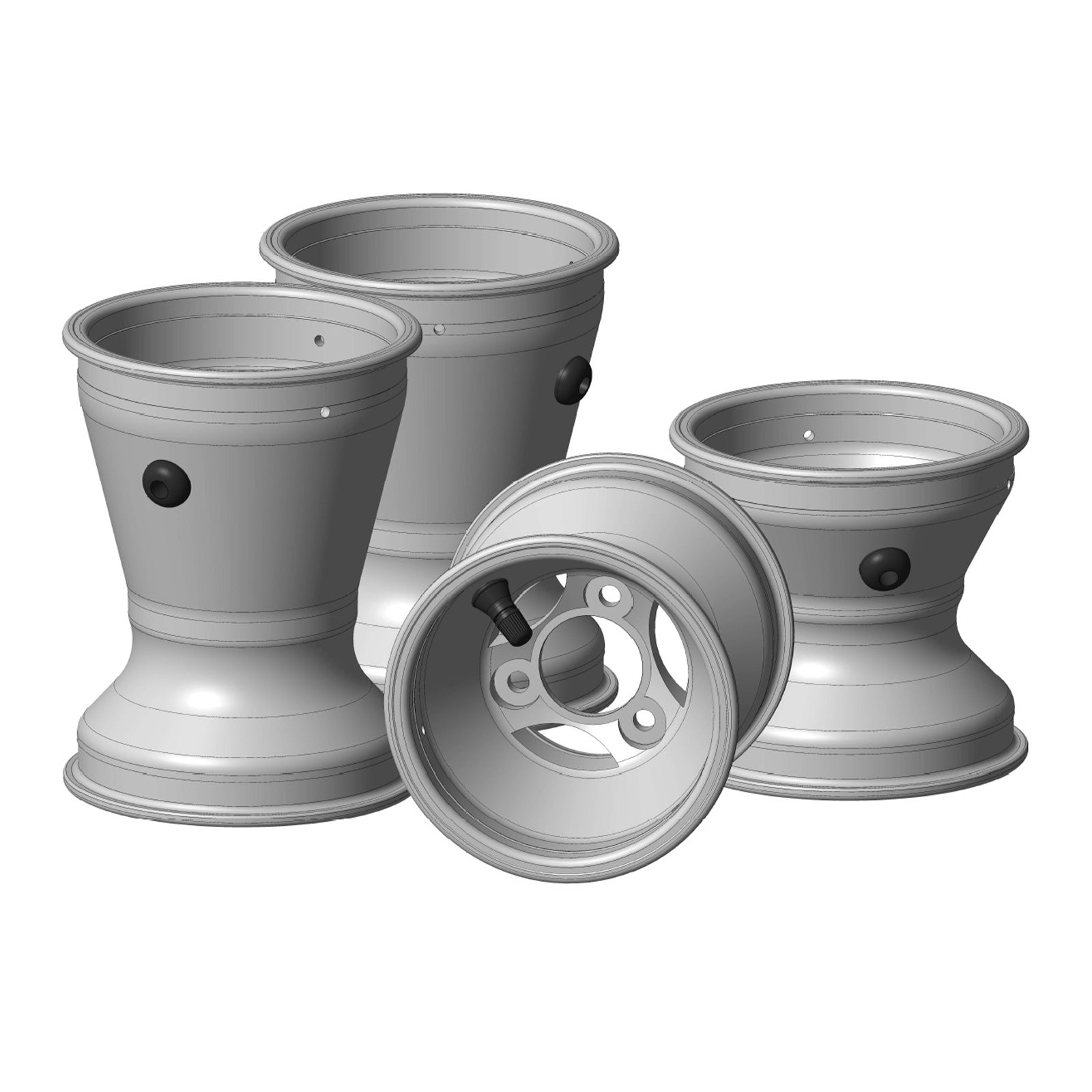 AMV Full Rain Wheel Set AMV 130/180 Aluminum