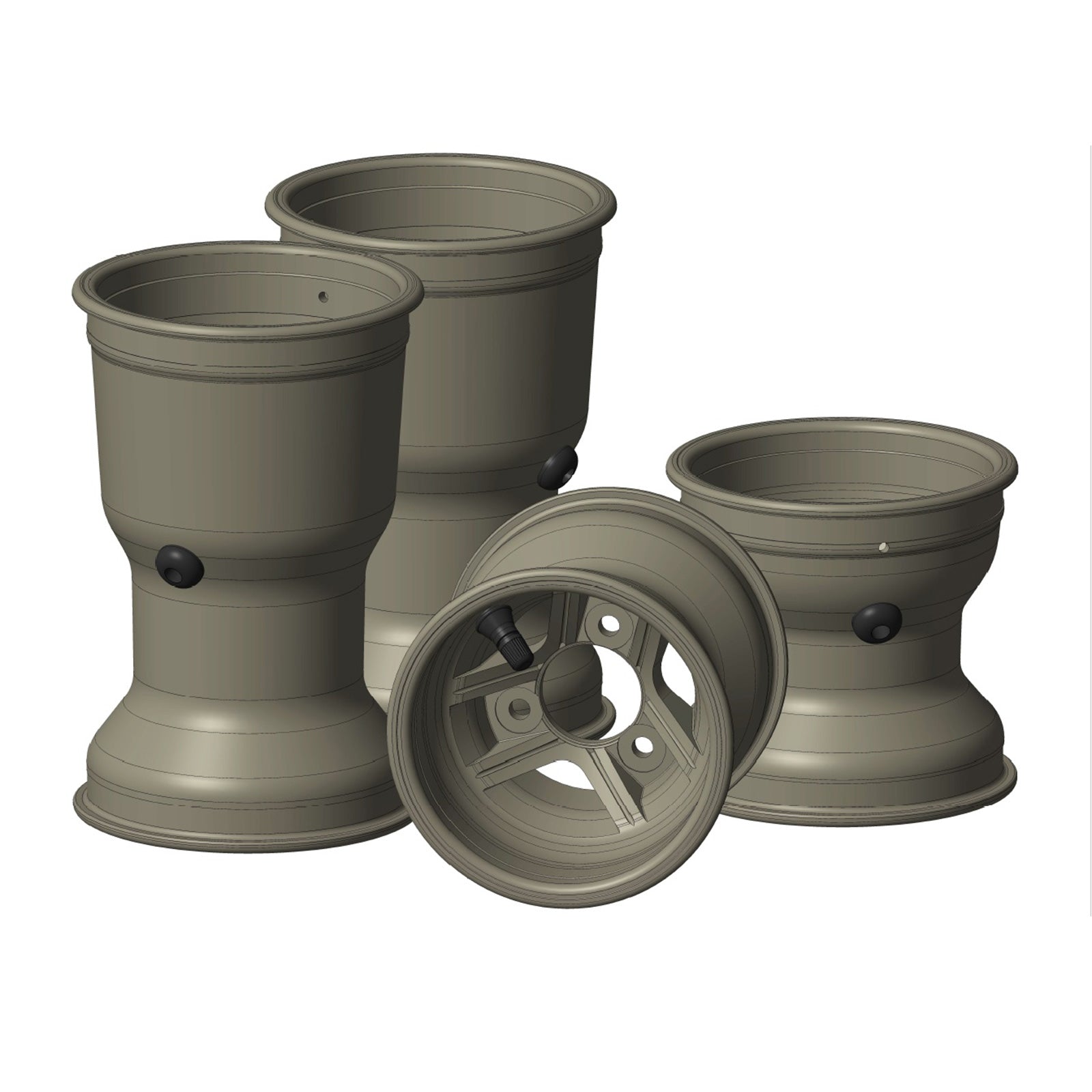 AMV Tiger Wheels 130/212 Full Set Magnesium